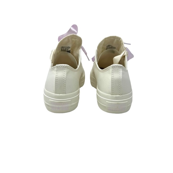 Converse Chuck Taylor Lift Platform Low Shoe Women Sneakers Egret Canvas A10301C - Picture 5 of 9